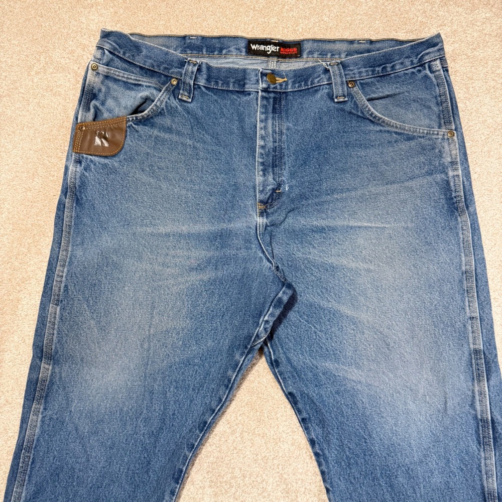 Wrangler RIGGS Workwear Jeans Mens 42x30 Blue Bundle 3 Pair Relaxed Fit Denim - Picture 4 of 16